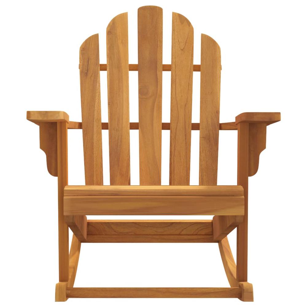 Patio Adirondack Rocking Chair 31.1"x39.4"x40.6" Solid Wood Teak. Picture 2