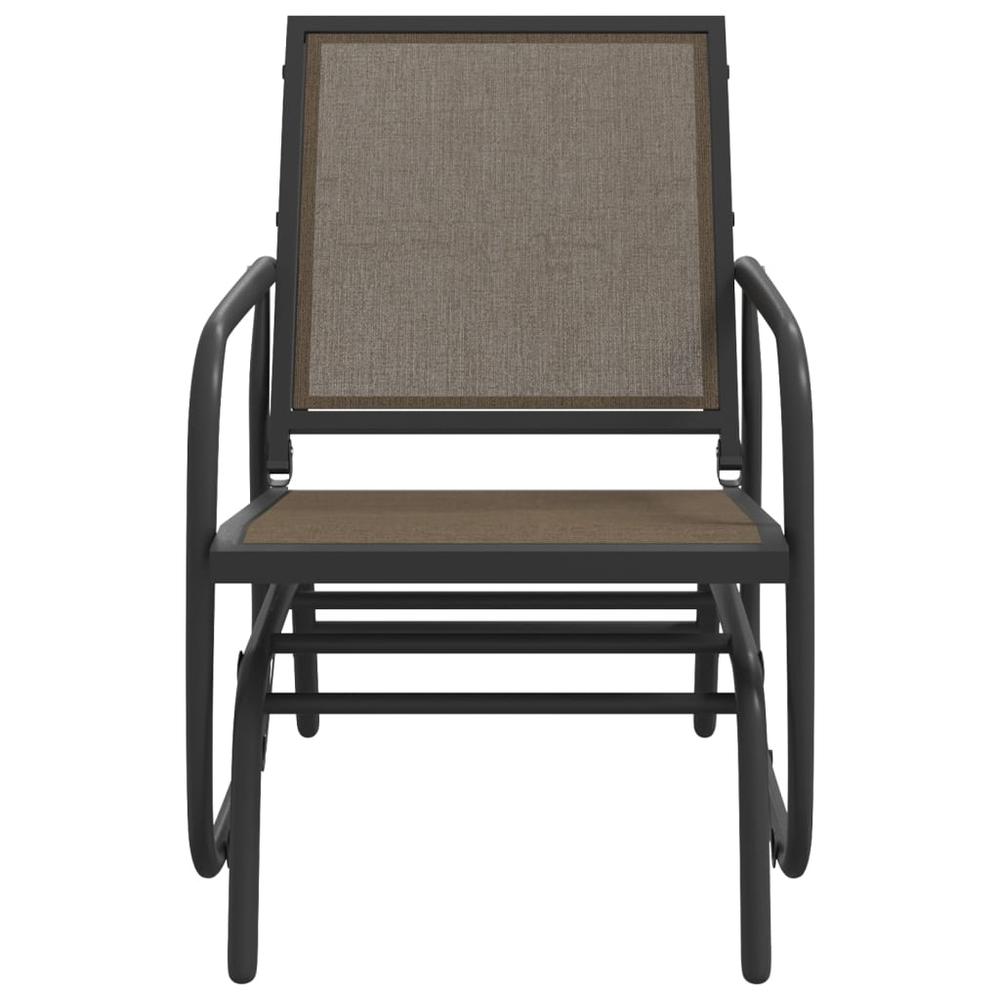 Garden Glider Chair Brown 24"x29.9"x34.3" Textilene&Steel. Picture 2