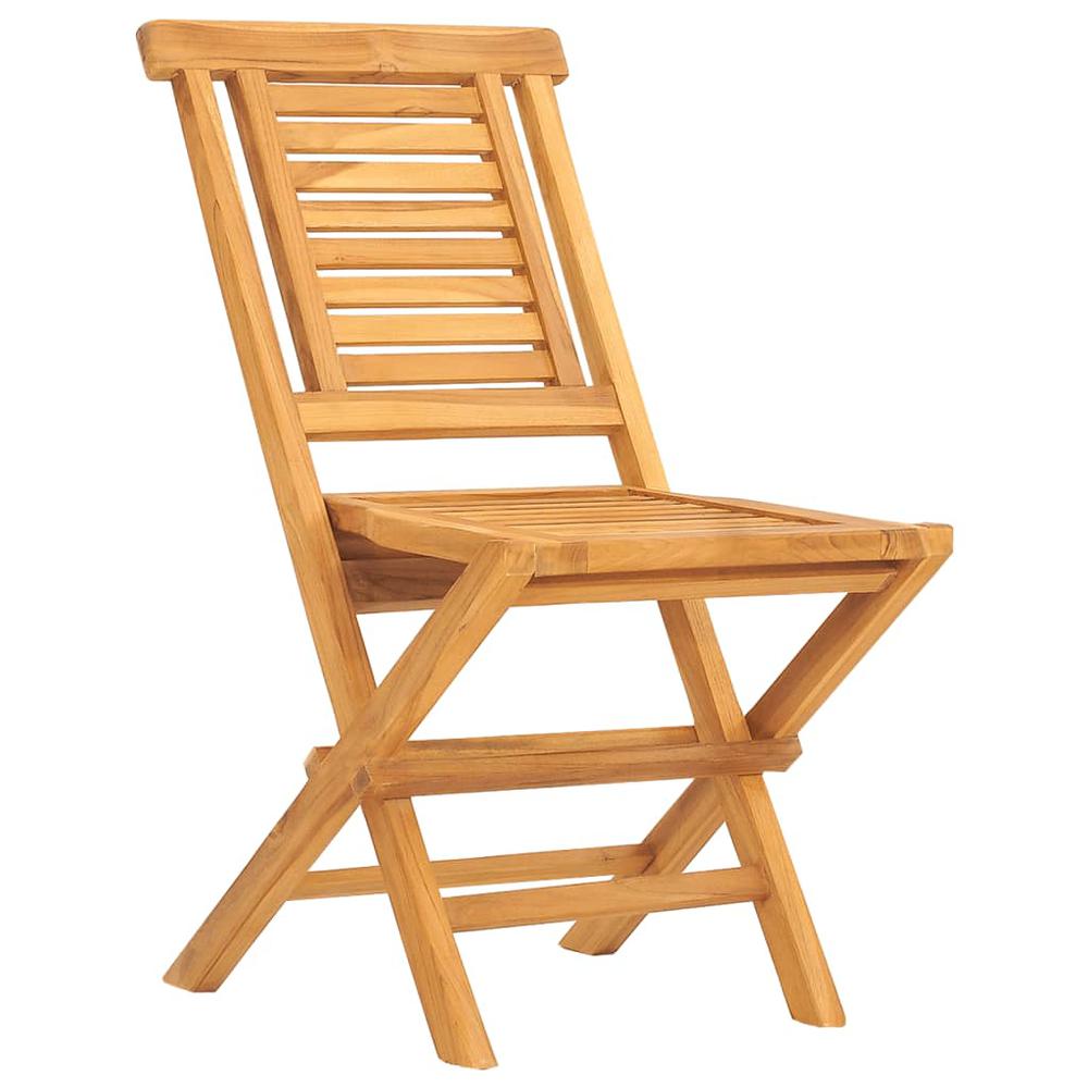 Folding Patio Chairs 2 pcs 18.5"x24.8"x35.4" Solid Wood Teak. Picture 2