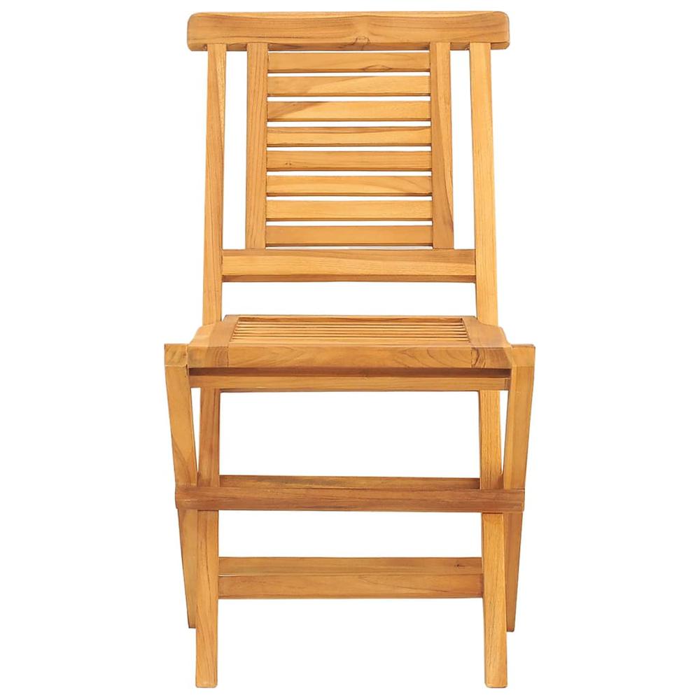 Folding Patio Chairs 2 pcs 18.5"x24.8"x35.4" Solid Wood Teak. Picture 3