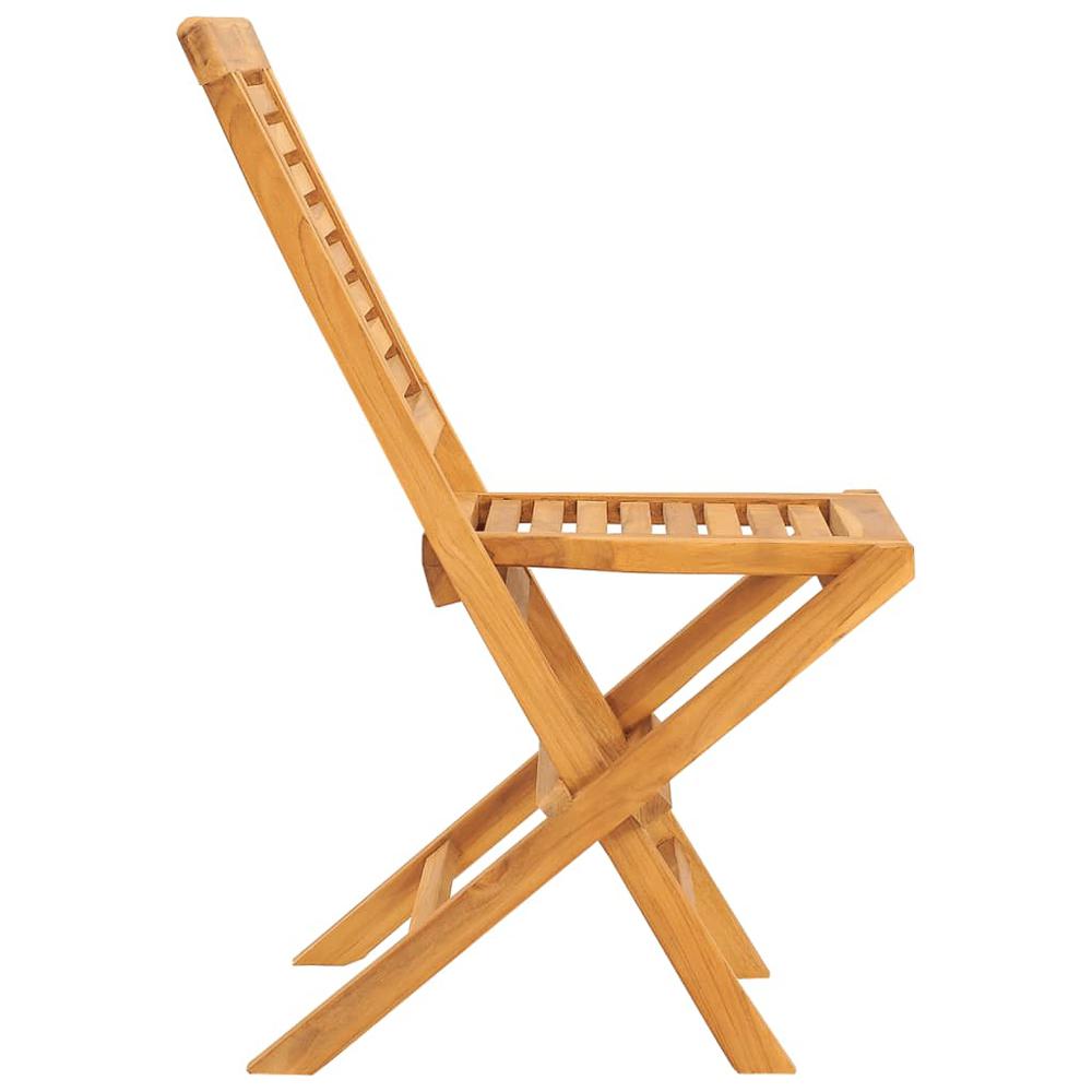 Folding Patio Chairs 2 pcs 18.5"x24.8"x35.4" Solid Wood Teak. Picture 4