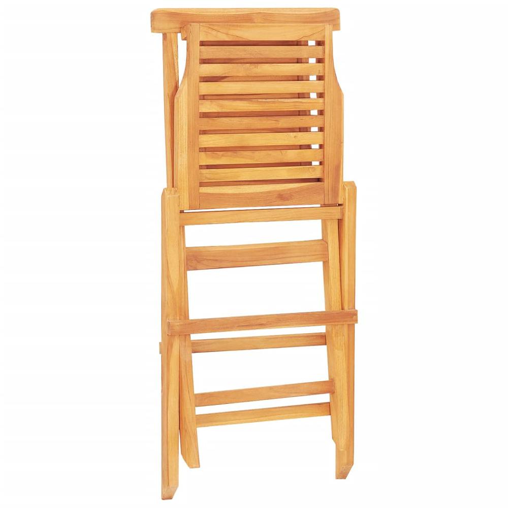 Folding Patio Chairs 2 pcs 18.5"x24.8"x35.4" Solid Wood Teak. Picture 5