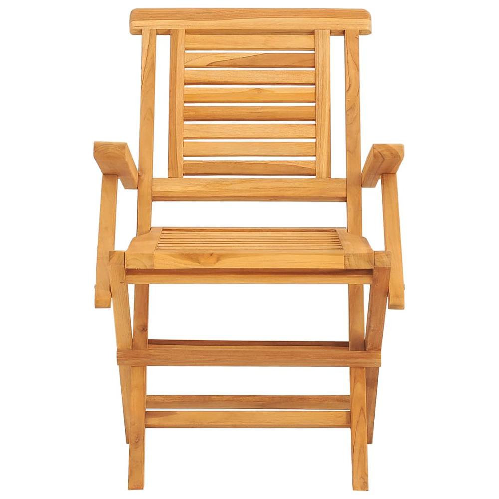 Folding Patio Chairs 2 pcs 22"x24.8"x35.4" Solid Wood Teak. Picture 3