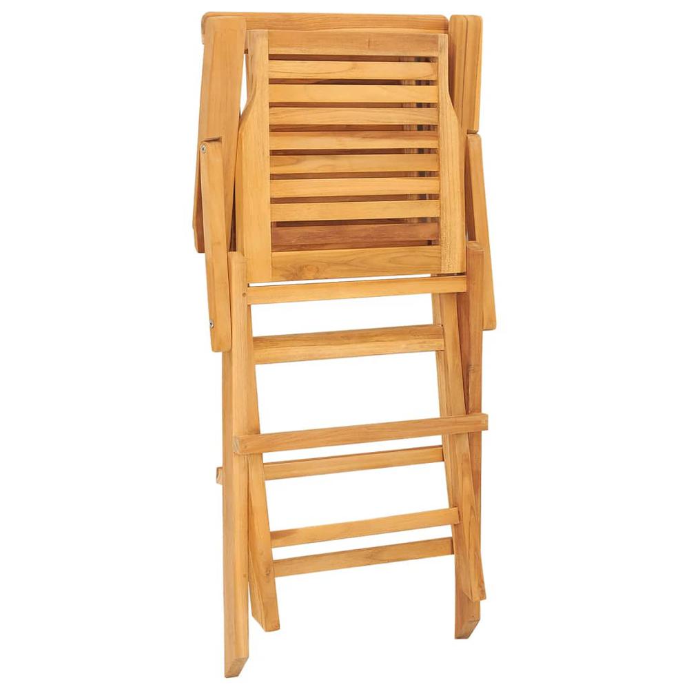 Folding Patio Chairs 2 pcs 22"x24.8"x35.4" Solid Wood Teak. Picture 5