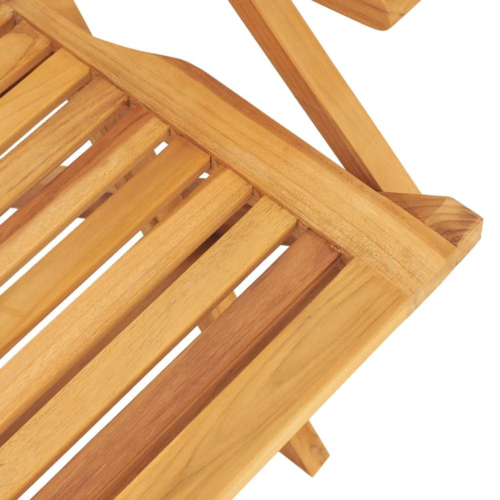 Folding Patio Chairs 2 pcs 22"x24.8"x35.4" Solid Wood Teak. Picture 6