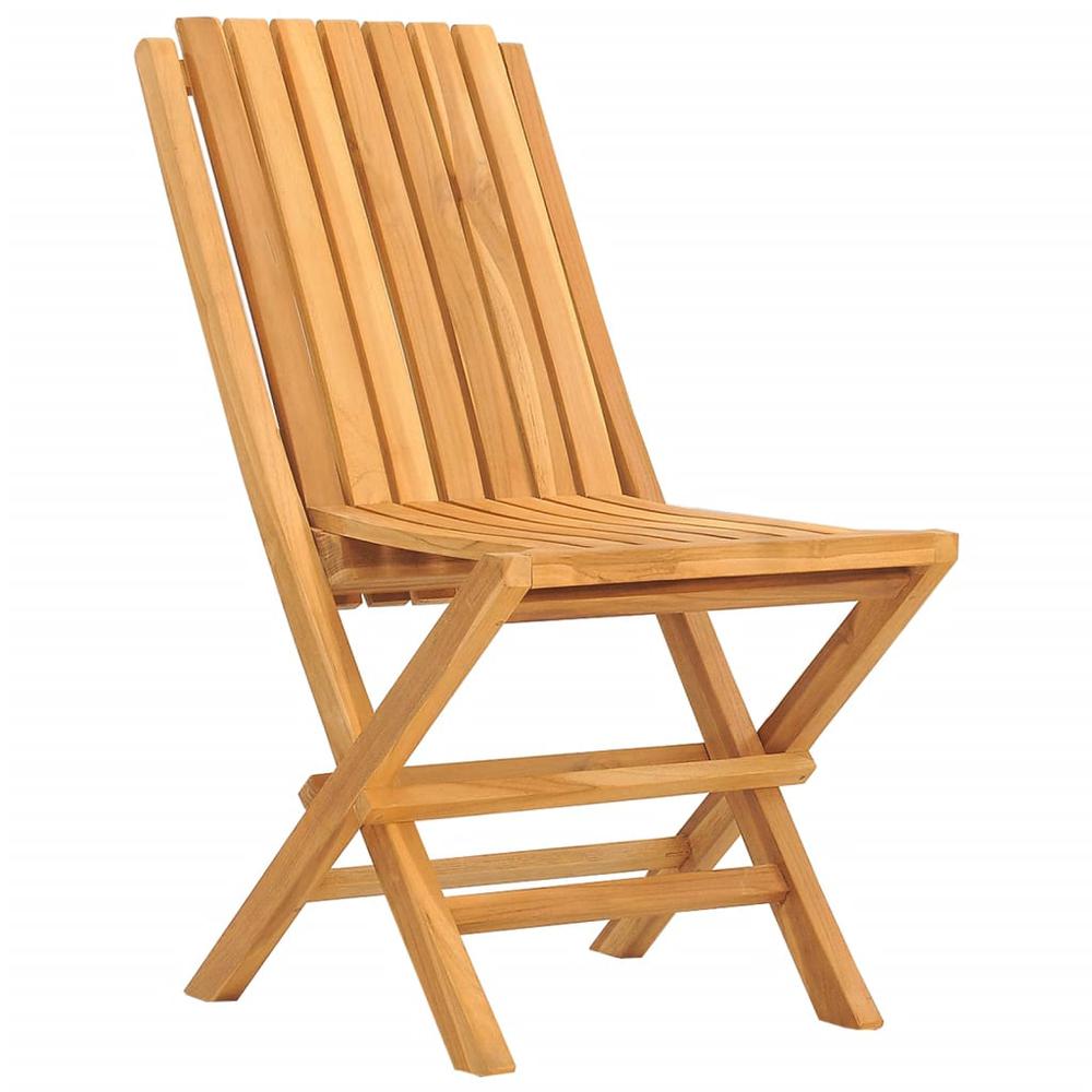 Folding Patio Chairs 2 pcs 18.5"x18.5"x35" Solid Wood Teak. Picture 2