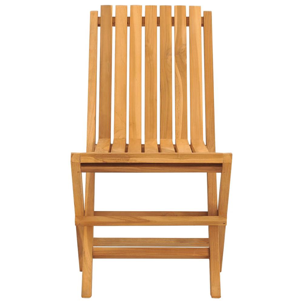 Folding Patio Chairs 2 pcs 18.5"x18.5"x35" Solid Wood Teak. Picture 3
