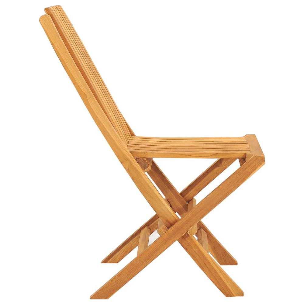 Folding Patio Chairs 2 pcs 18.5"x18.5"x35" Solid Wood Teak. Picture 4