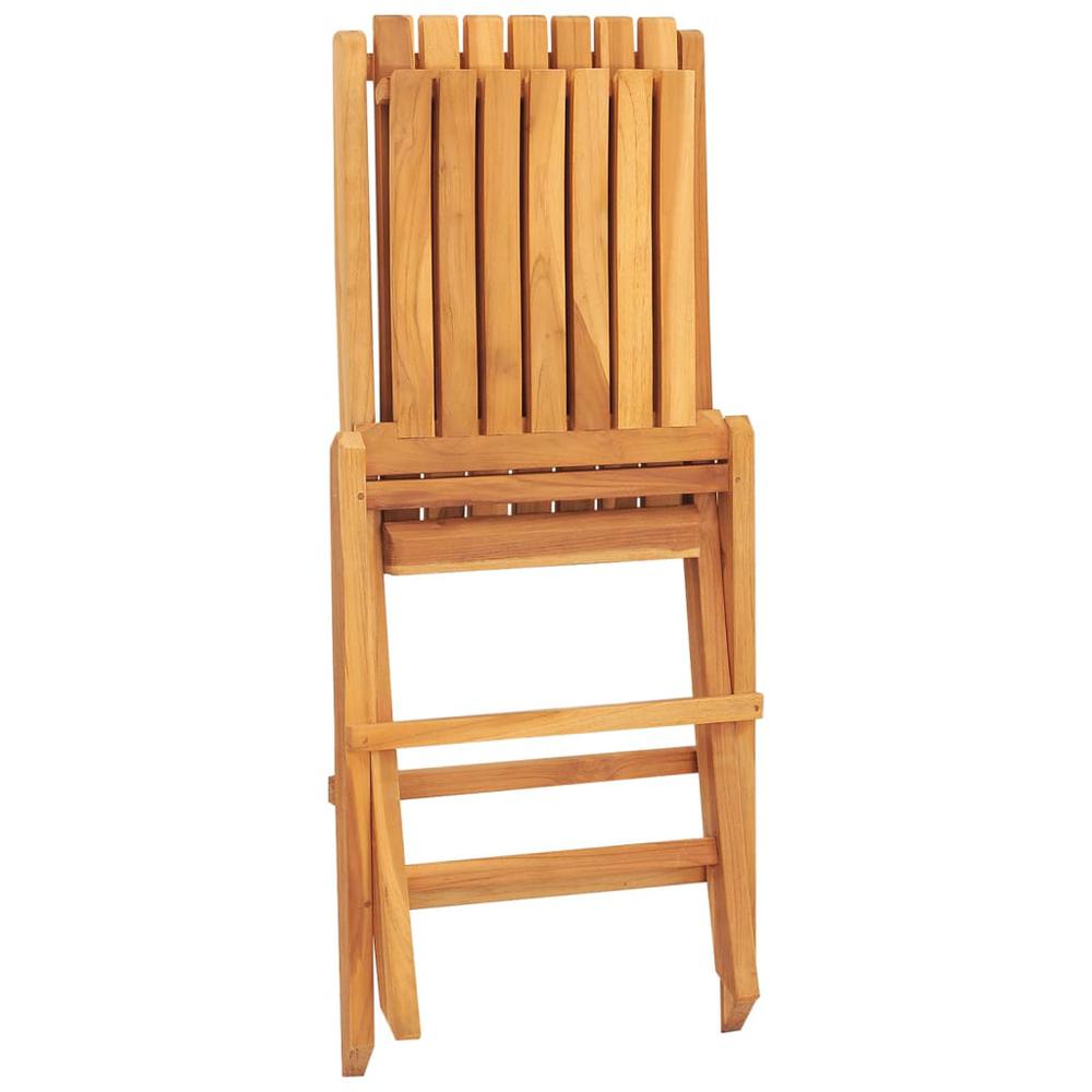 Folding Patio Chairs 2 pcs 18.5"x18.5"x35" Solid Wood Teak. Picture 5