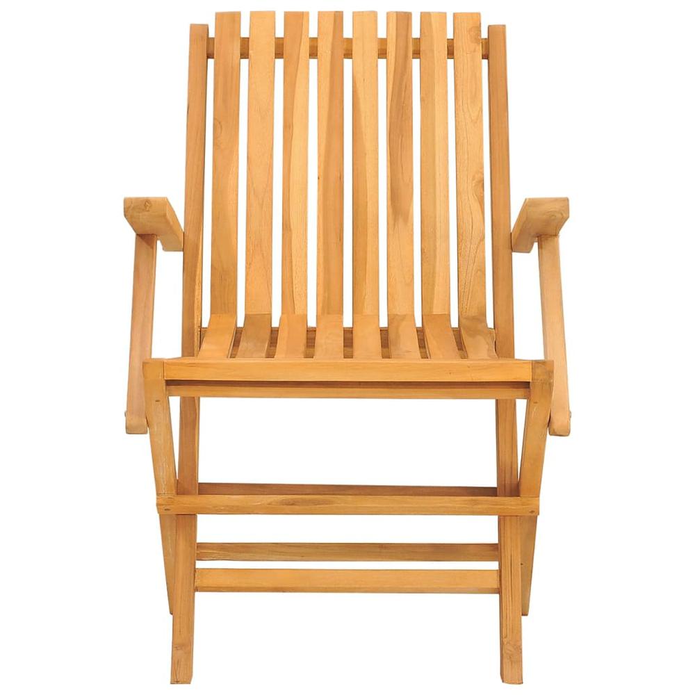 Folding Patio Chairs 2 pcs 24"x26.4"x35.4" Solid Wood Teak. Picture 3