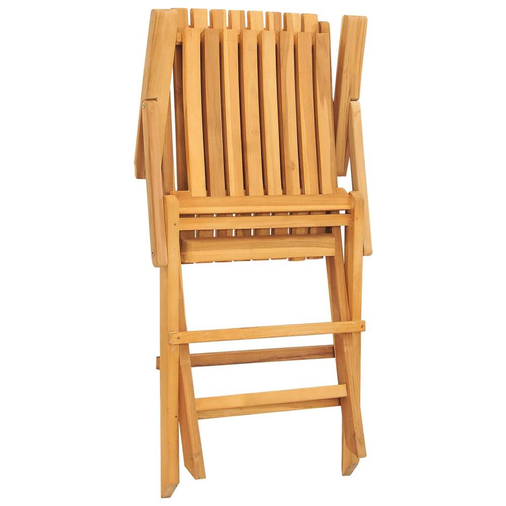 Folding Patio Chairs 2 pcs 24"x26.4"x35.4" Solid Wood Teak. Picture 5