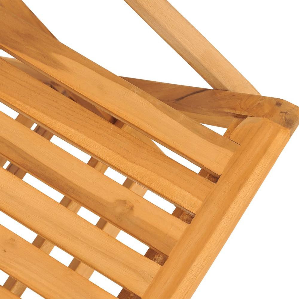 Folding Patio Chairs 2 pcs 24"x26.4"x35.4" Solid Wood Teak. Picture 6