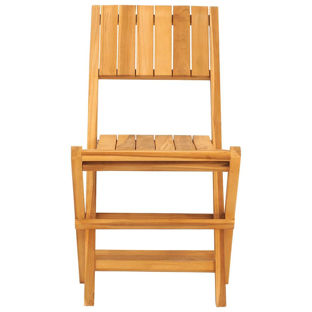 Folding Patio Chairs 2 pcs 18.5"x24"x35.4" Solid Wood Teak. Picture 3