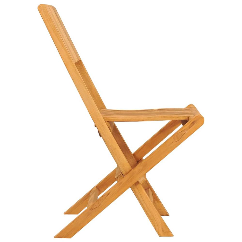 Folding Patio Chairs 2 pcs 18.5"x24"x35.4" Solid Wood Teak. Picture 4