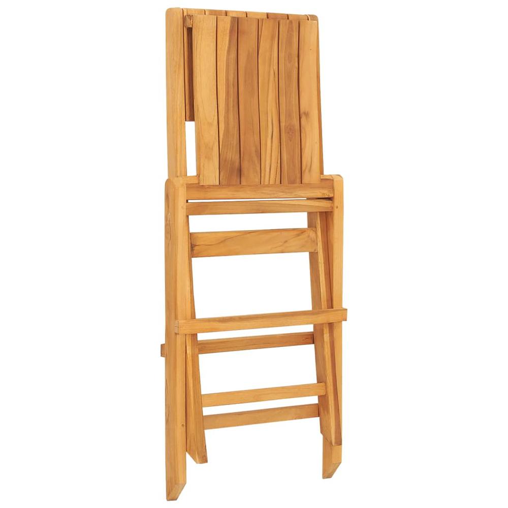 Folding Patio Chairs 2 pcs 18.5"x24"x35.4" Solid Wood Teak. Picture 5