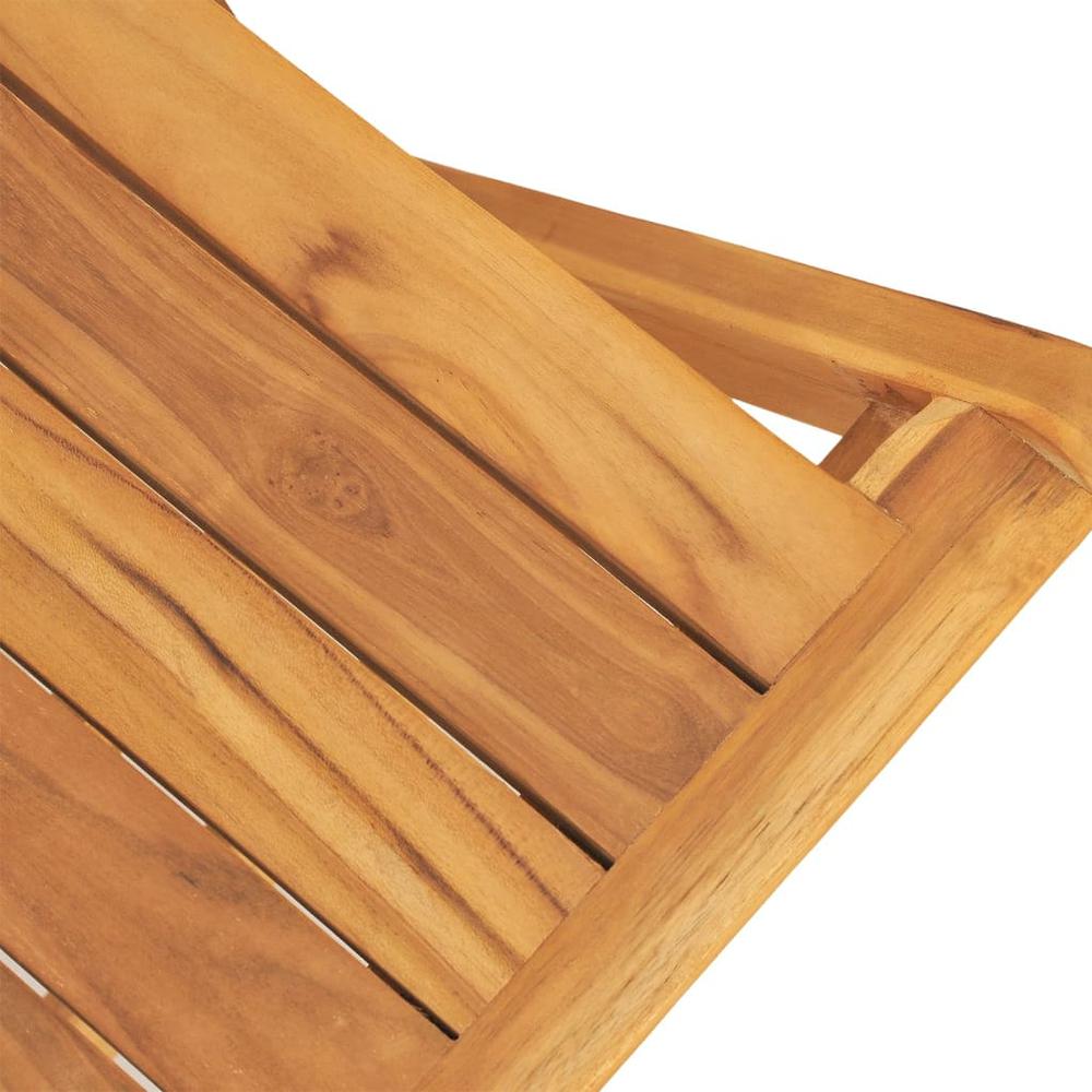 Folding Patio Chairs 2 pcs 18.5"x24"x35.4" Solid Wood Teak. Picture 6
