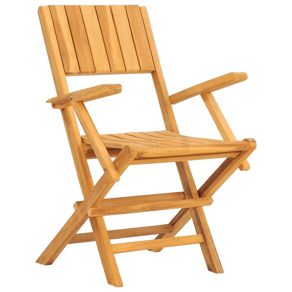 Folding Patio Chairs 2 pcs 21.7"x24"x35.4" Solid Wood Teak. Picture 2