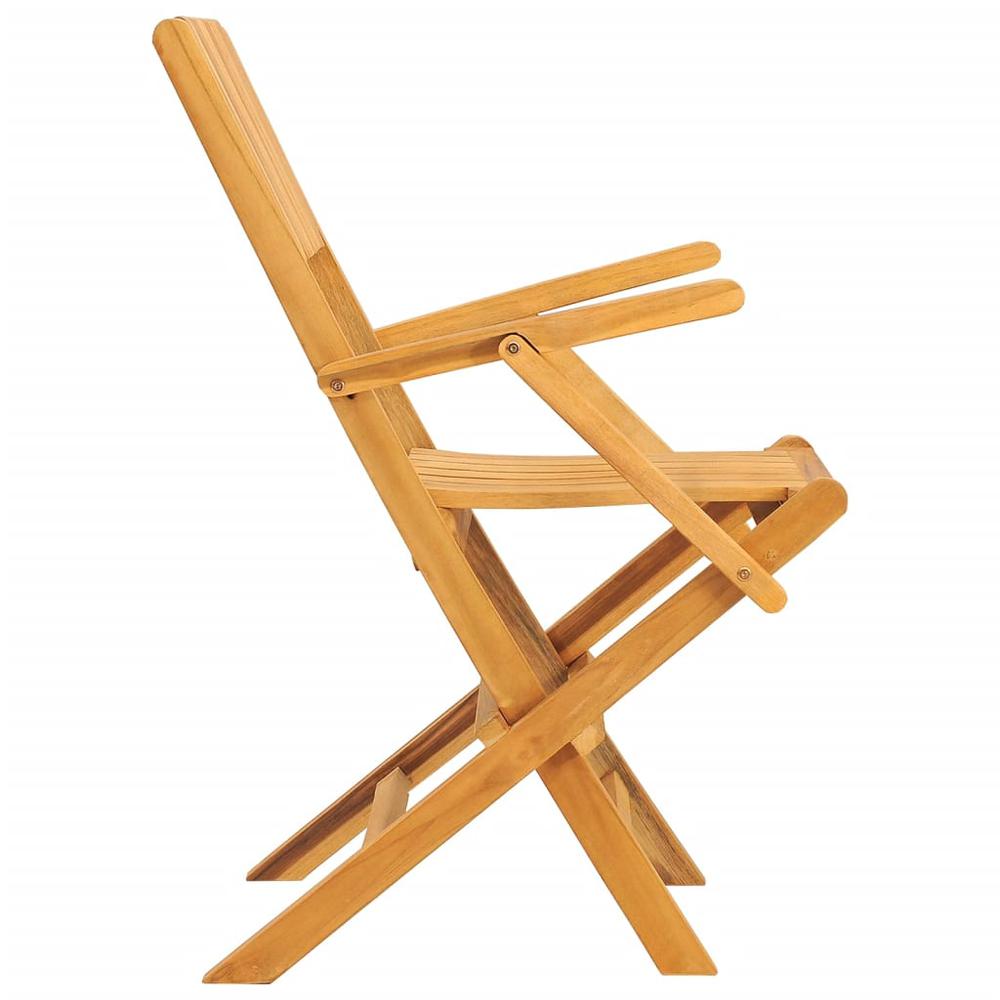 Folding Patio Chairs 2 pcs 21.7"x24"x35.4" Solid Wood Teak. Picture 4