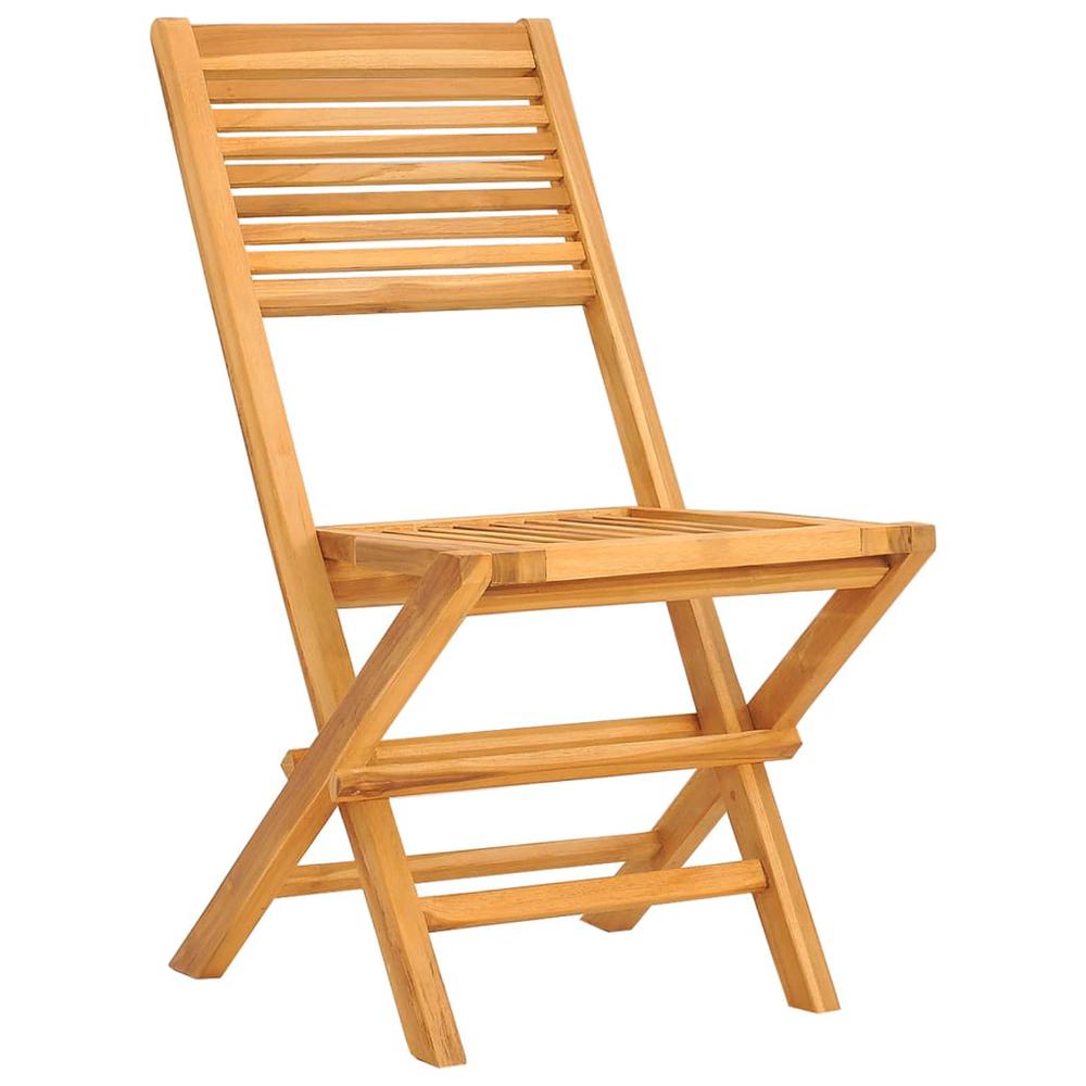 Folding Patio Chairs 2 pcs 18.5"x24.4"x35.4" Solid Wood Teak. Picture 2