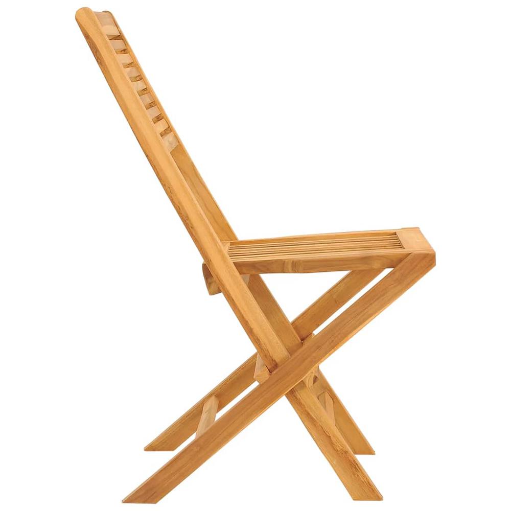 Folding Patio Chairs 2 pcs 18.5"x24.4"x35.4" Solid Wood Teak. Picture 4
