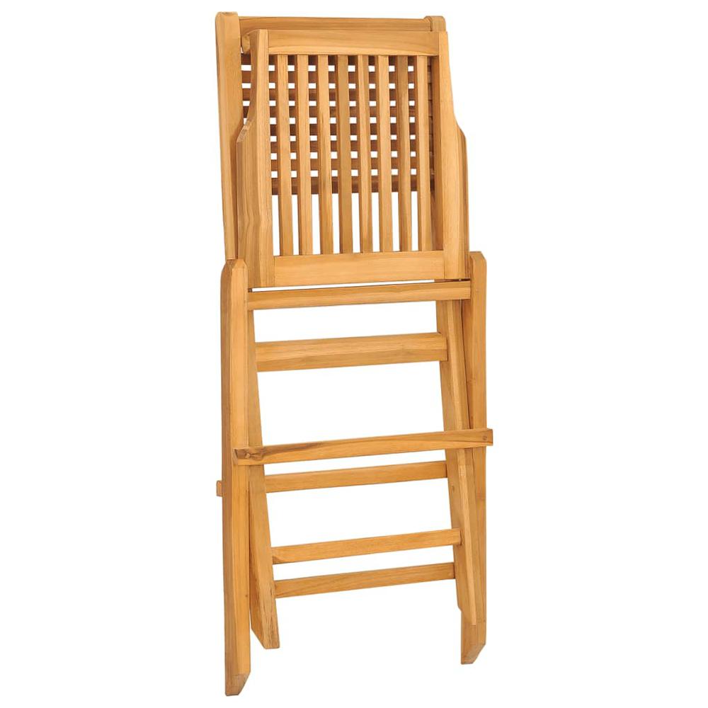 Folding Patio Chairs 2 pcs 18.5"x24.4"x35.4" Solid Wood Teak. Picture 5