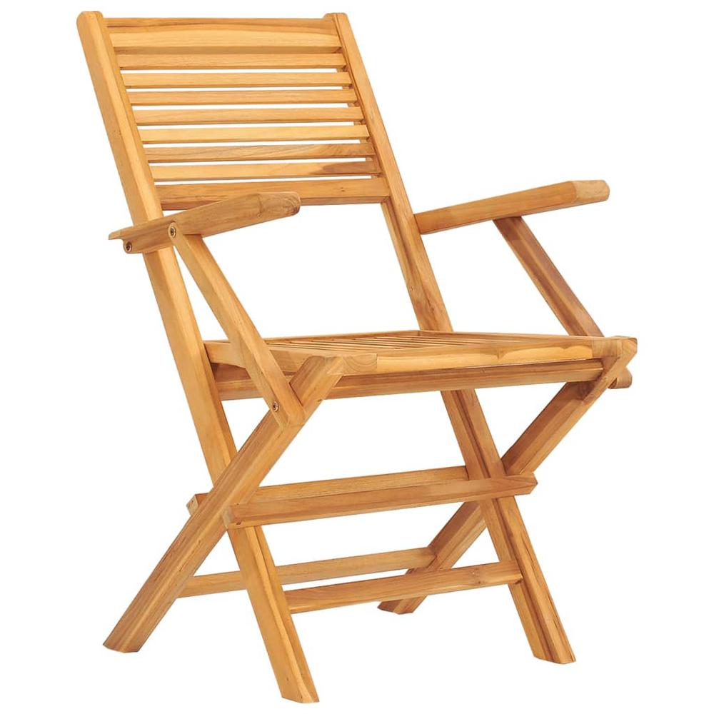 Folding Patio Chairs 2 pcs 21.7"x24.4"x35.4" Solid Wood Teak. Picture 2