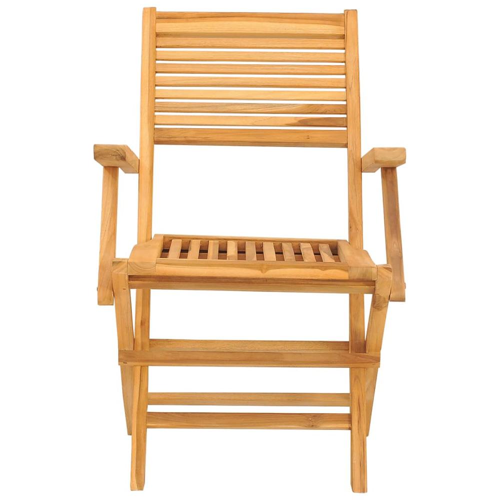 Folding Patio Chairs 2 pcs 21.7"x24.4"x35.4" Solid Wood Teak. Picture 3