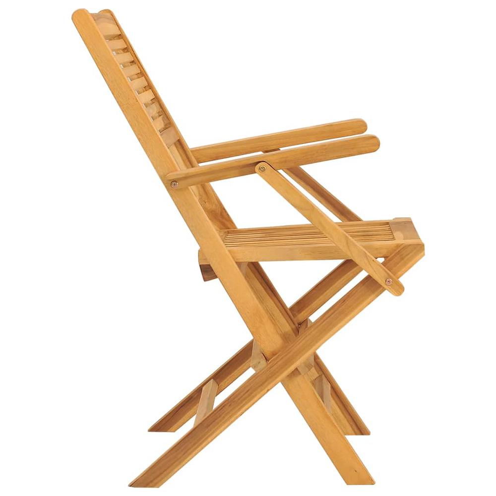 Folding Patio Chairs 2 pcs 21.7"x24.4"x35.4" Solid Wood Teak. Picture 4