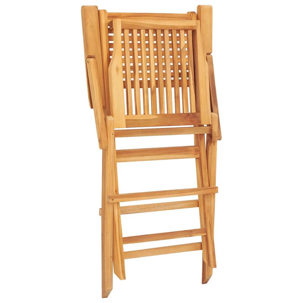 Folding Patio Chairs 2 pcs 21.7"x24.4"x35.4" Solid Wood Teak. Picture 5