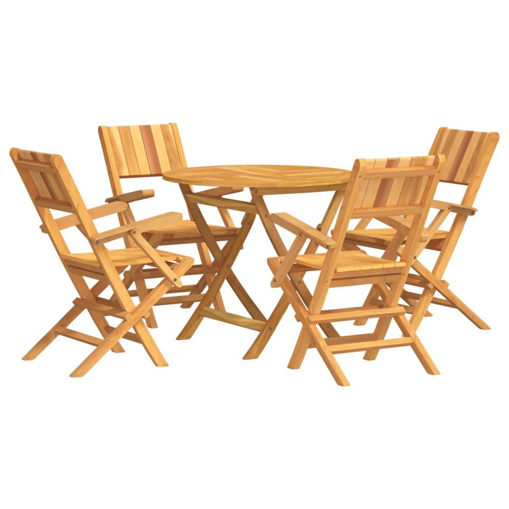 5 Piece Patio Dining Set Solid Wood Teak. Picture 1