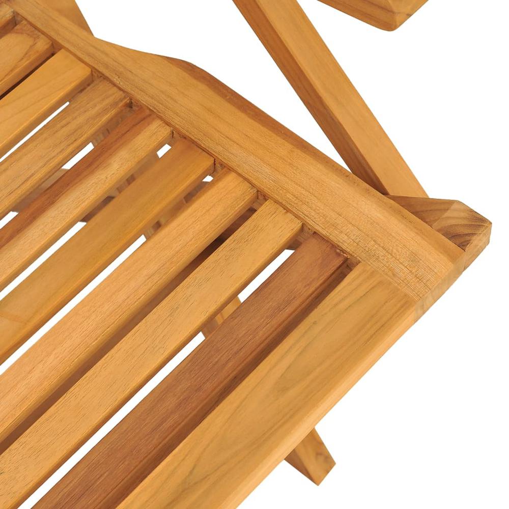 Folding Patio Chairs 4 pcs 22"x24.8"x35.4" Solid Wood Teak. Picture 3