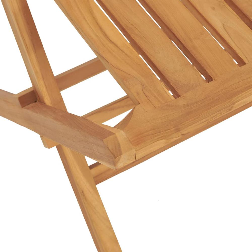 Folding Patio Chairs 4 pcs 18.5"x18.5"x35" Solid Wood Teak. Picture 3