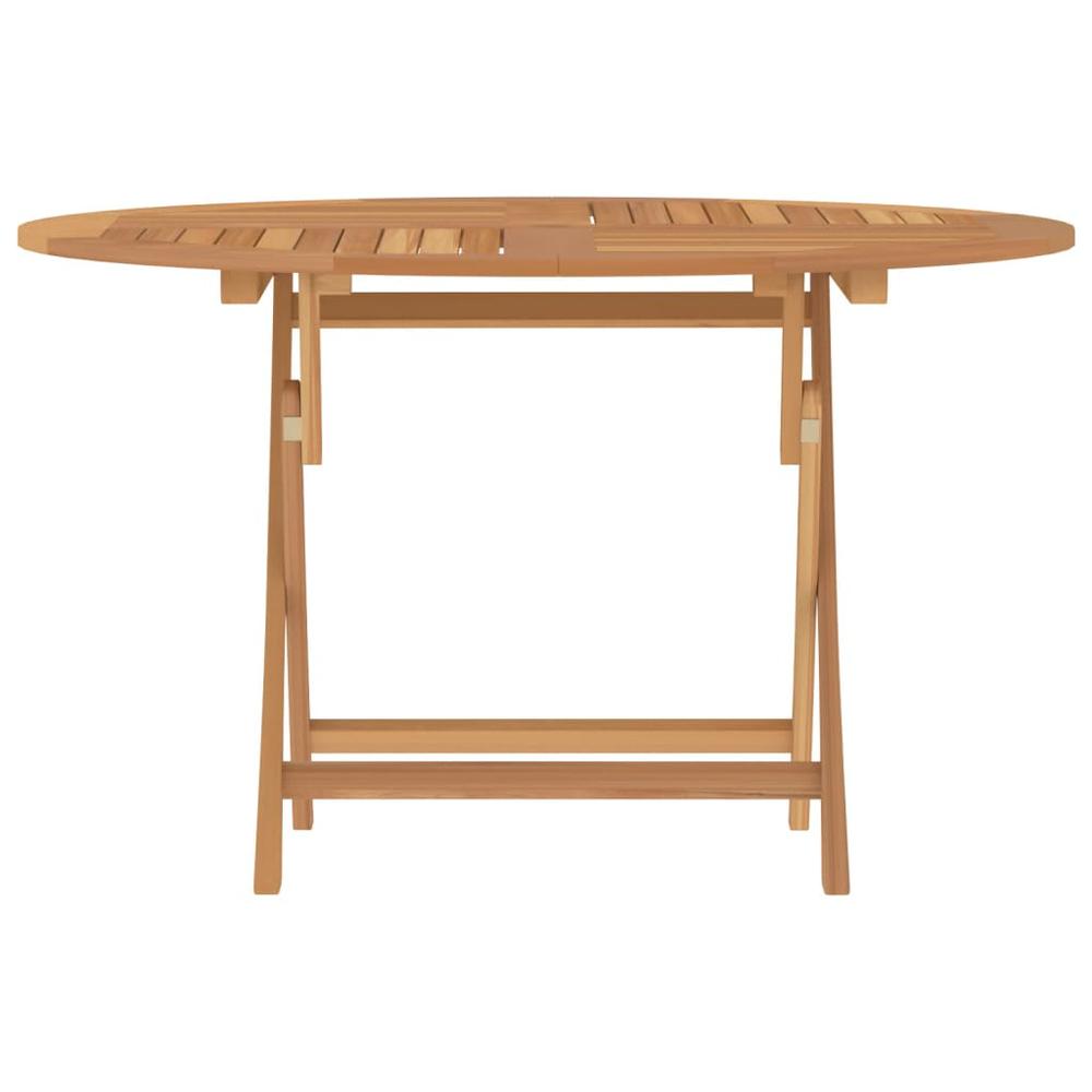 Folding Patio Table Ã˜ 47.2"x29.5" Solid Wood Teak. Picture 2