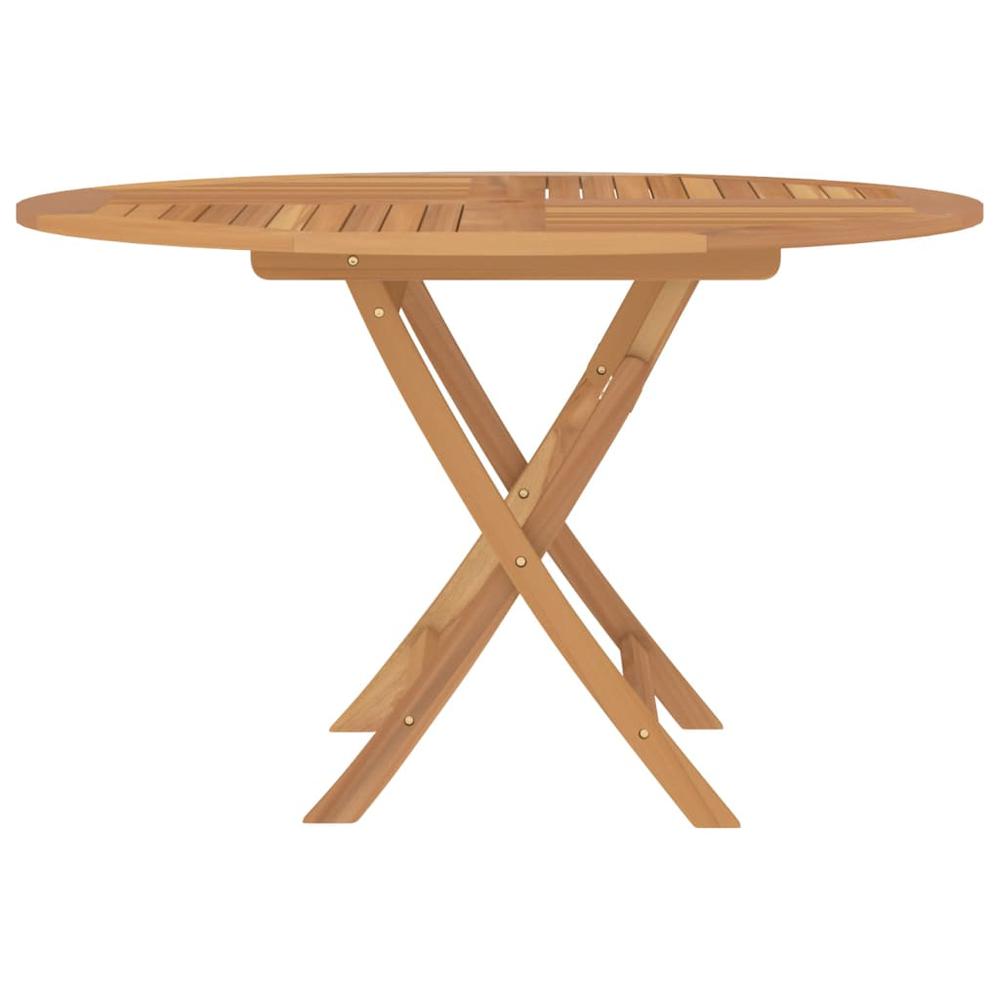 Folding Patio Table Ã˜ 47.2"x29.5" Solid Wood Teak. Picture 3