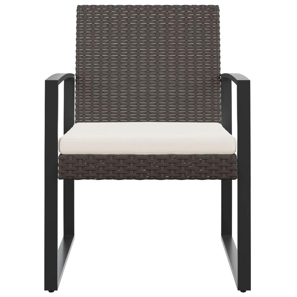 Patio Dining Chairs 2 pcs Black PP Rattan. Picture 2
