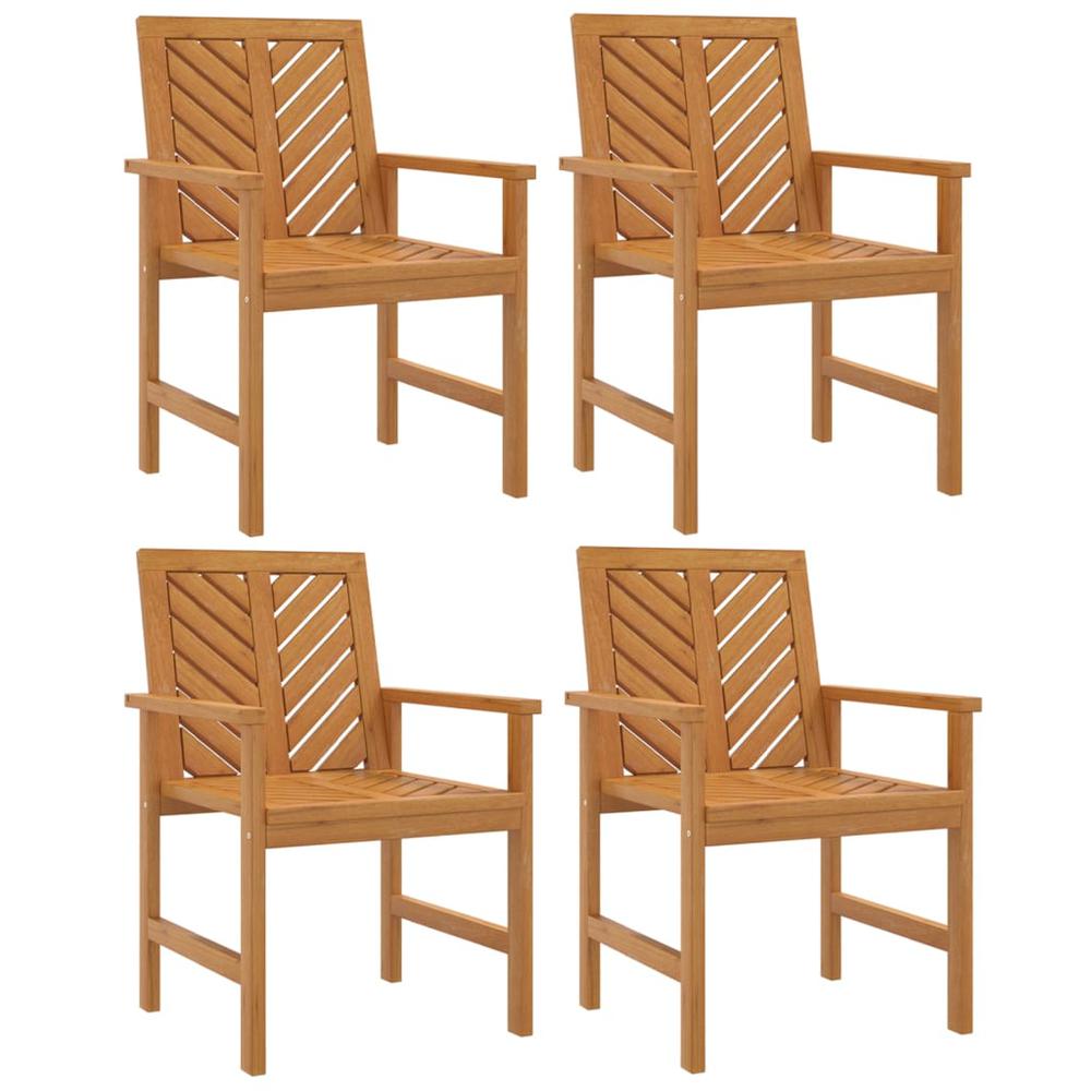 Patio Dining Chairs 4 pcs Solid Wood Acacia. Picture 1