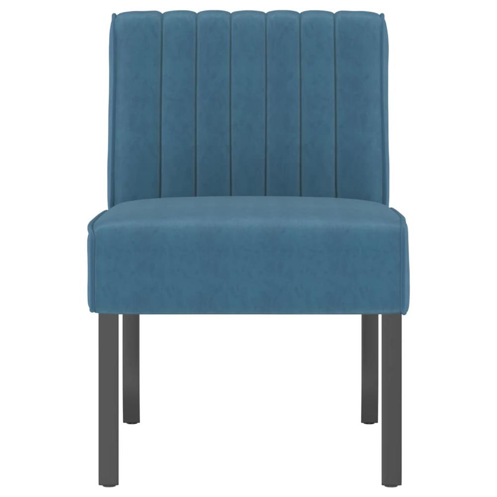 Slipper Chair Blue Velvet. Picture 2