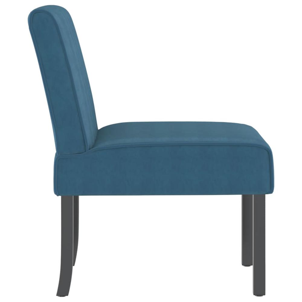 Slipper Chair Blue Velvet. Picture 3