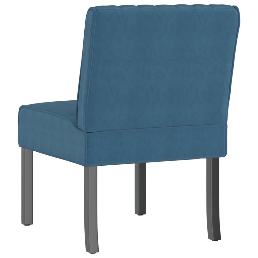 Slipper Chair Blue Velvet. Picture 4