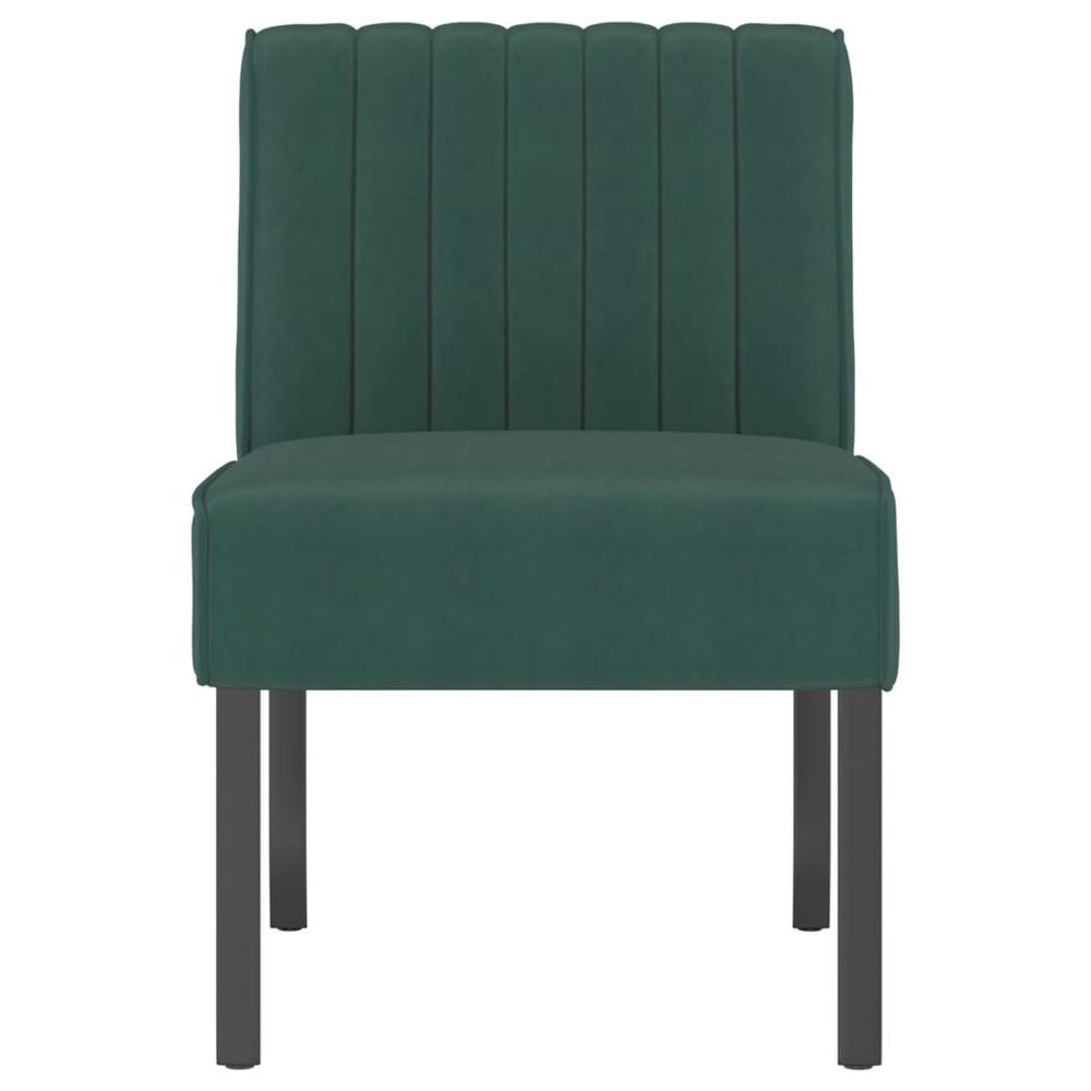 Slipper Chair Dark Green Velvet. Picture 2