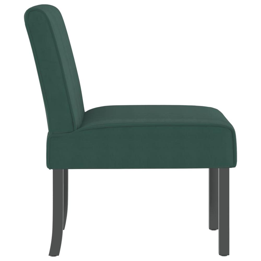 Slipper Chair Dark Green Velvet. Picture 3