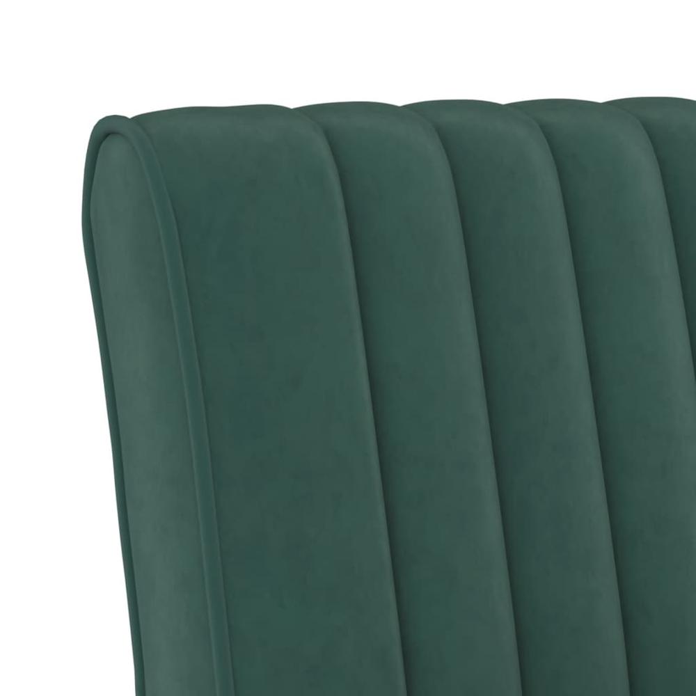 Slipper Chair Dark Green Velvet. Picture 5