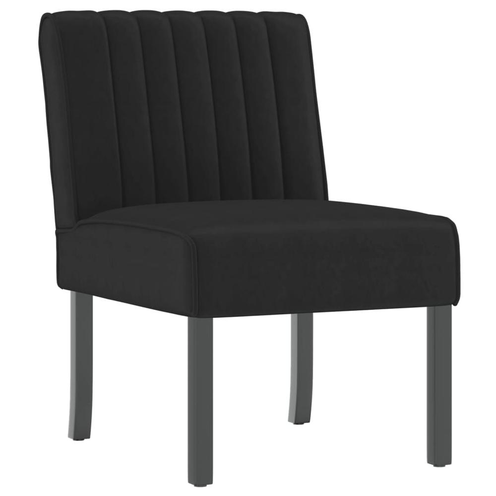 Slipper Chair Black Velvet. Picture 1