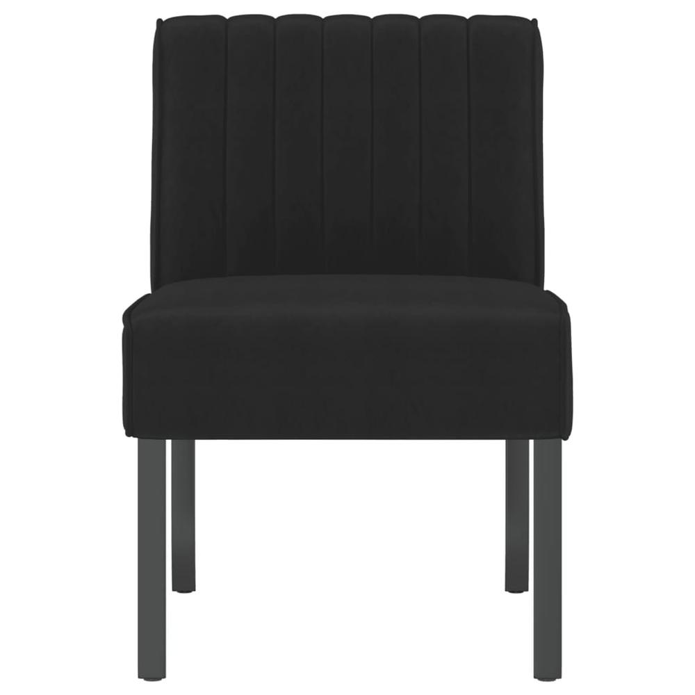 Slipper Chair Black Velvet. Picture 2