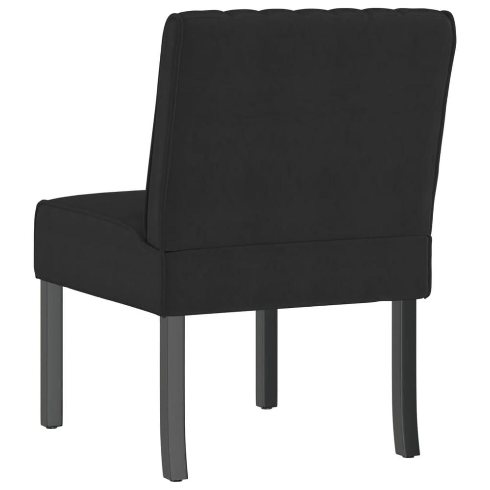 Slipper Chair Black Velvet. Picture 4