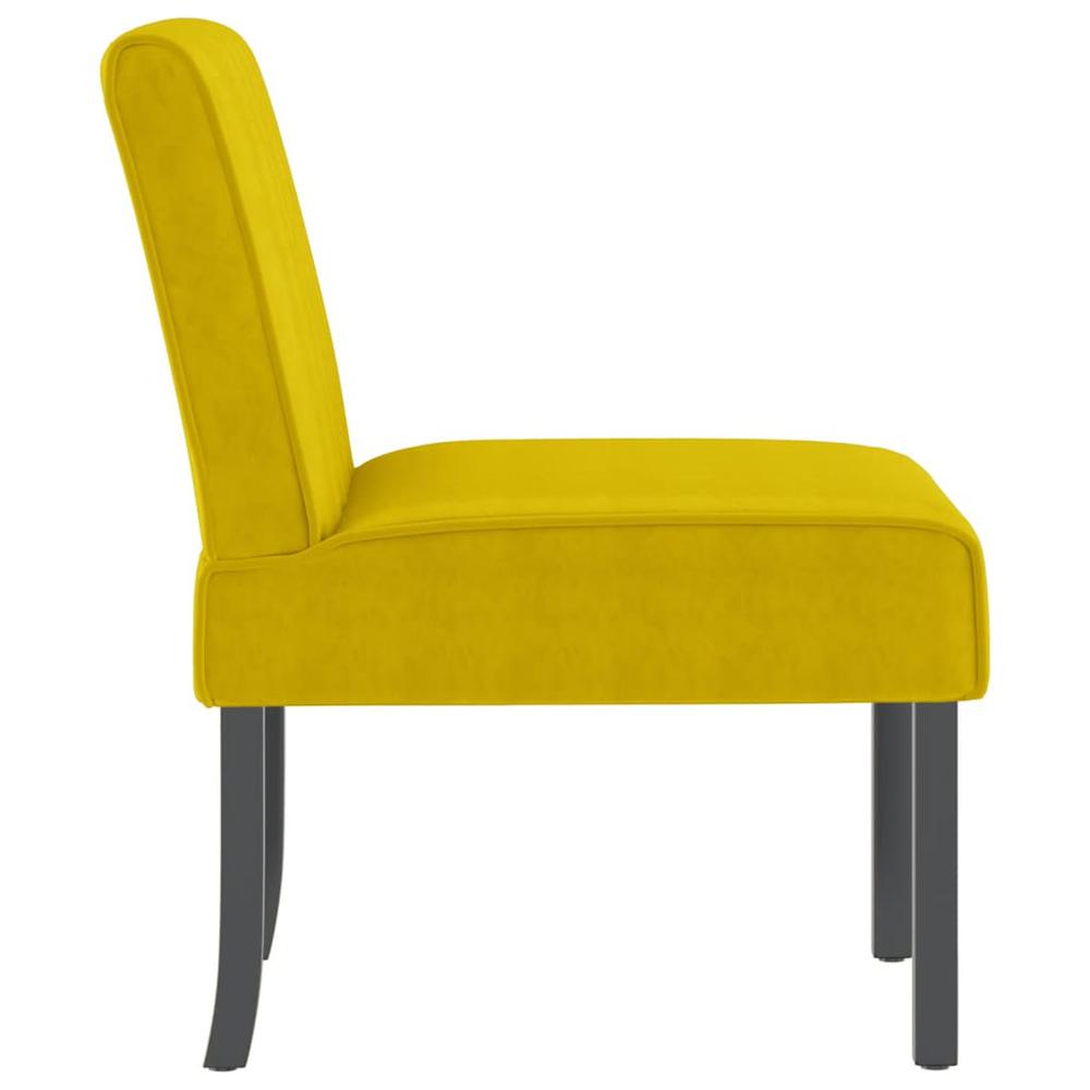 Slipper Chair Yellow Velvet. Picture 3