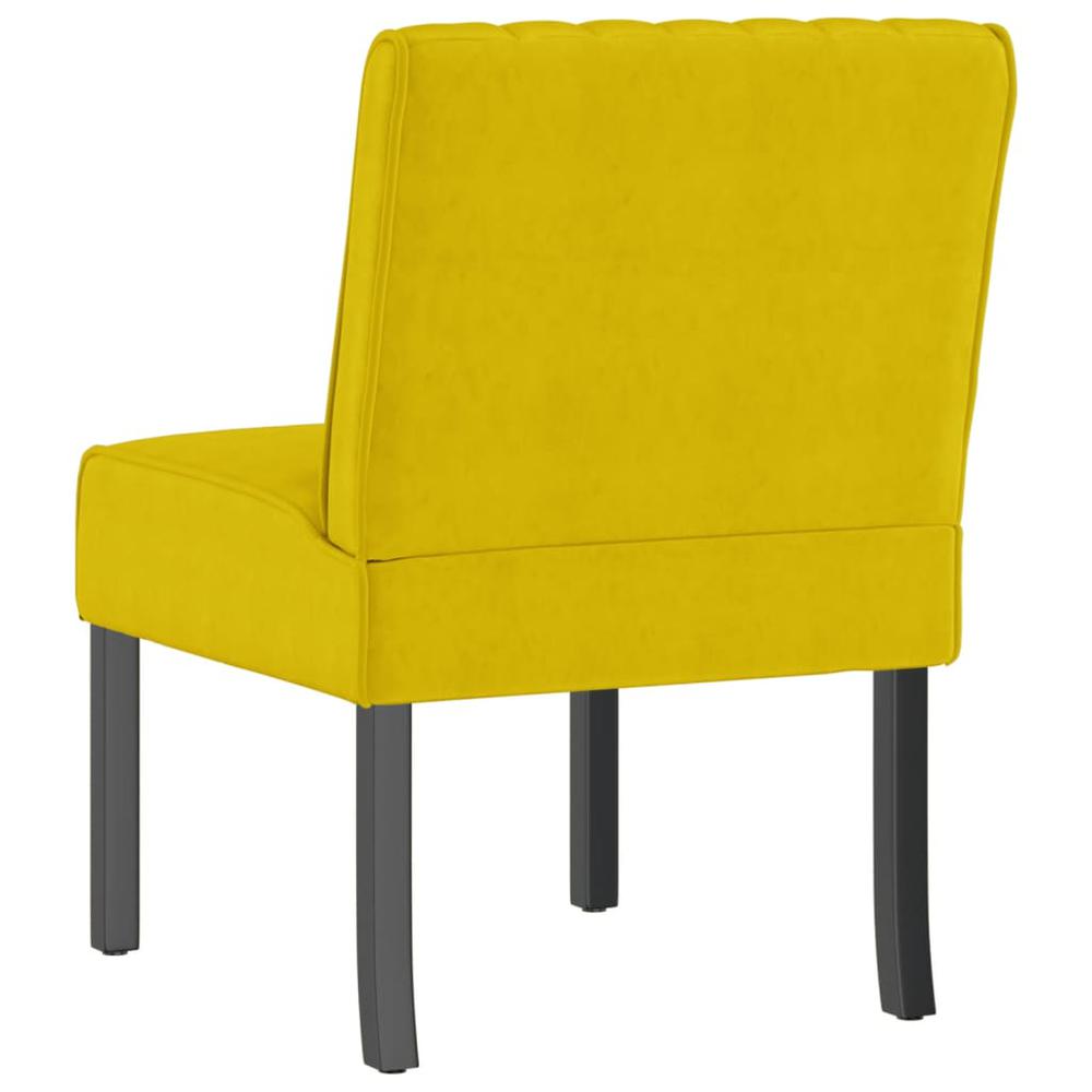 Slipper Chair Yellow Velvet. Picture 4
