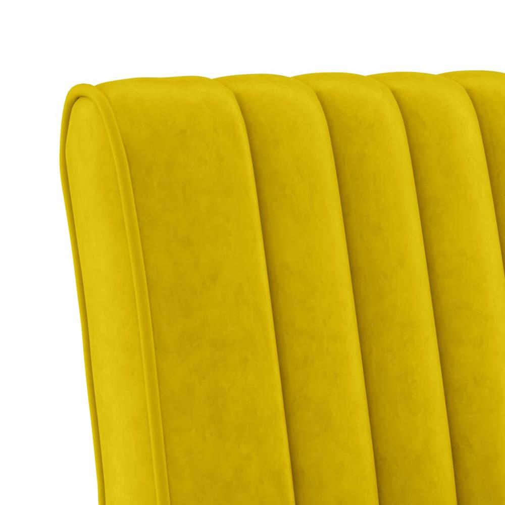 Slipper Chair Yellow Velvet. Picture 5