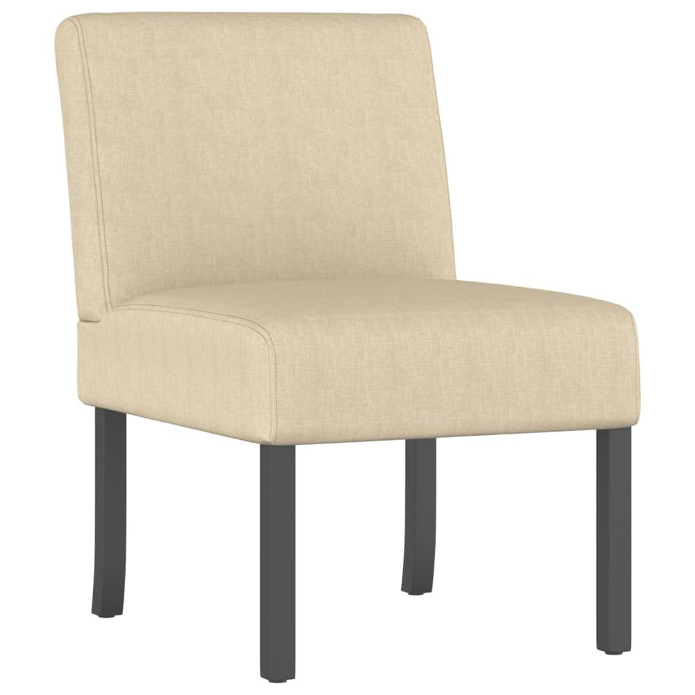 Slipper Chair Cream Fabric. Picture 1