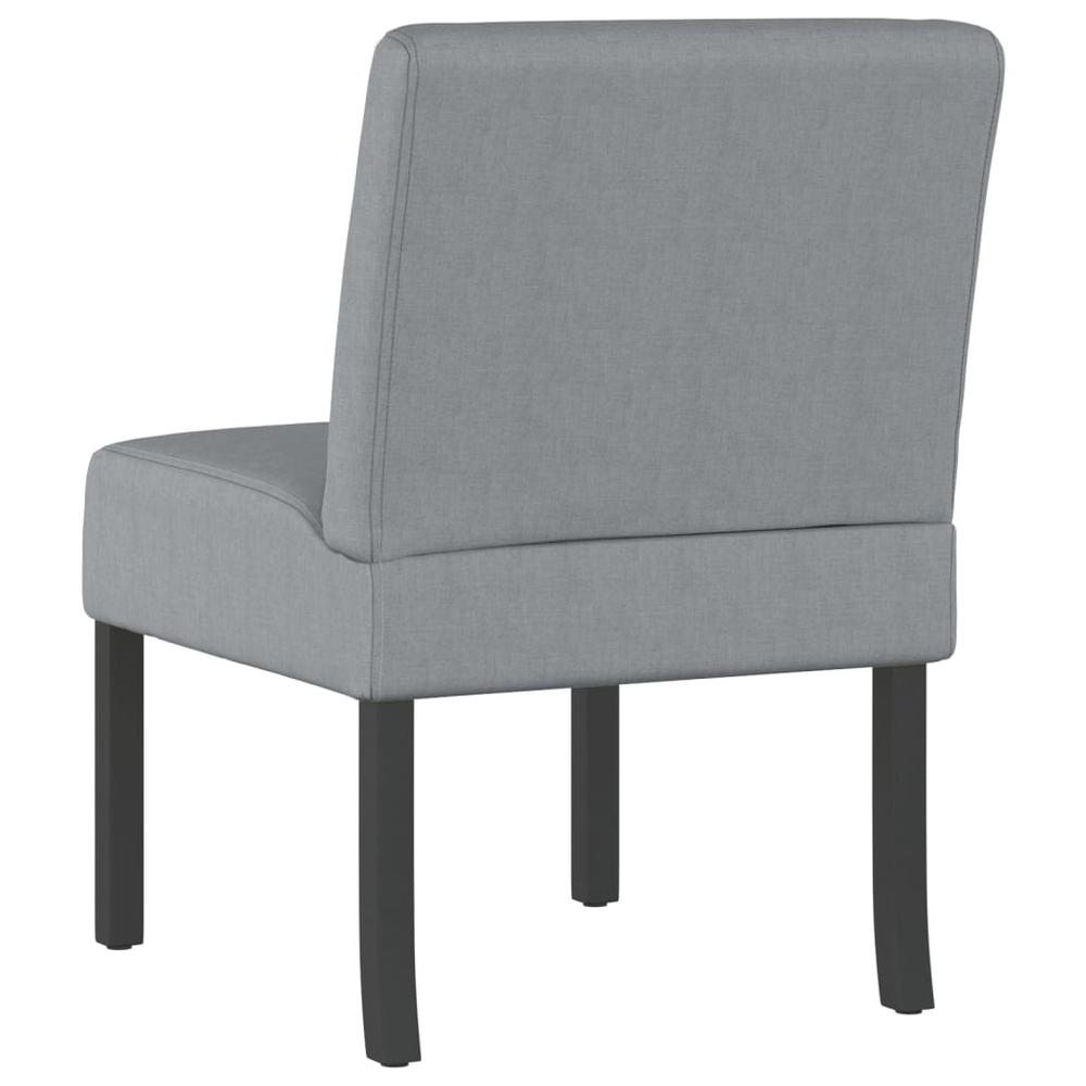 Slipper Chair Light Gray Fabric. Picture 4